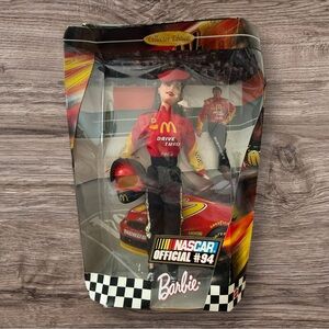 Vintage 1999 Barbie NASCAR Official #94 McDonald’s Bill Elliott Doll Box Damage